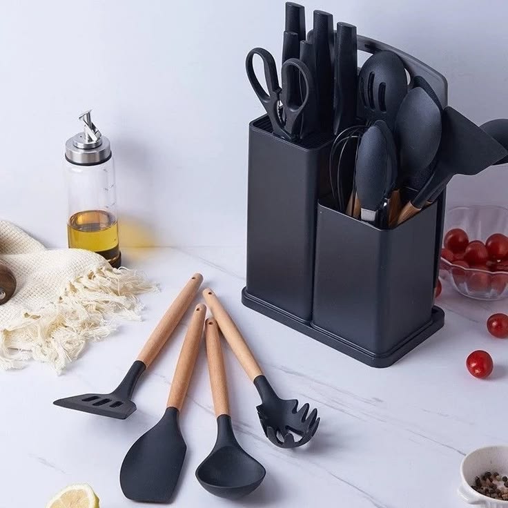 19PCS Kitchen Set - Utensil and knife toolkit